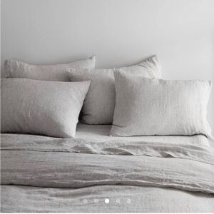 The Citizenry Stonewashed Linen Duvet Cover & Set of Shams (King Size)